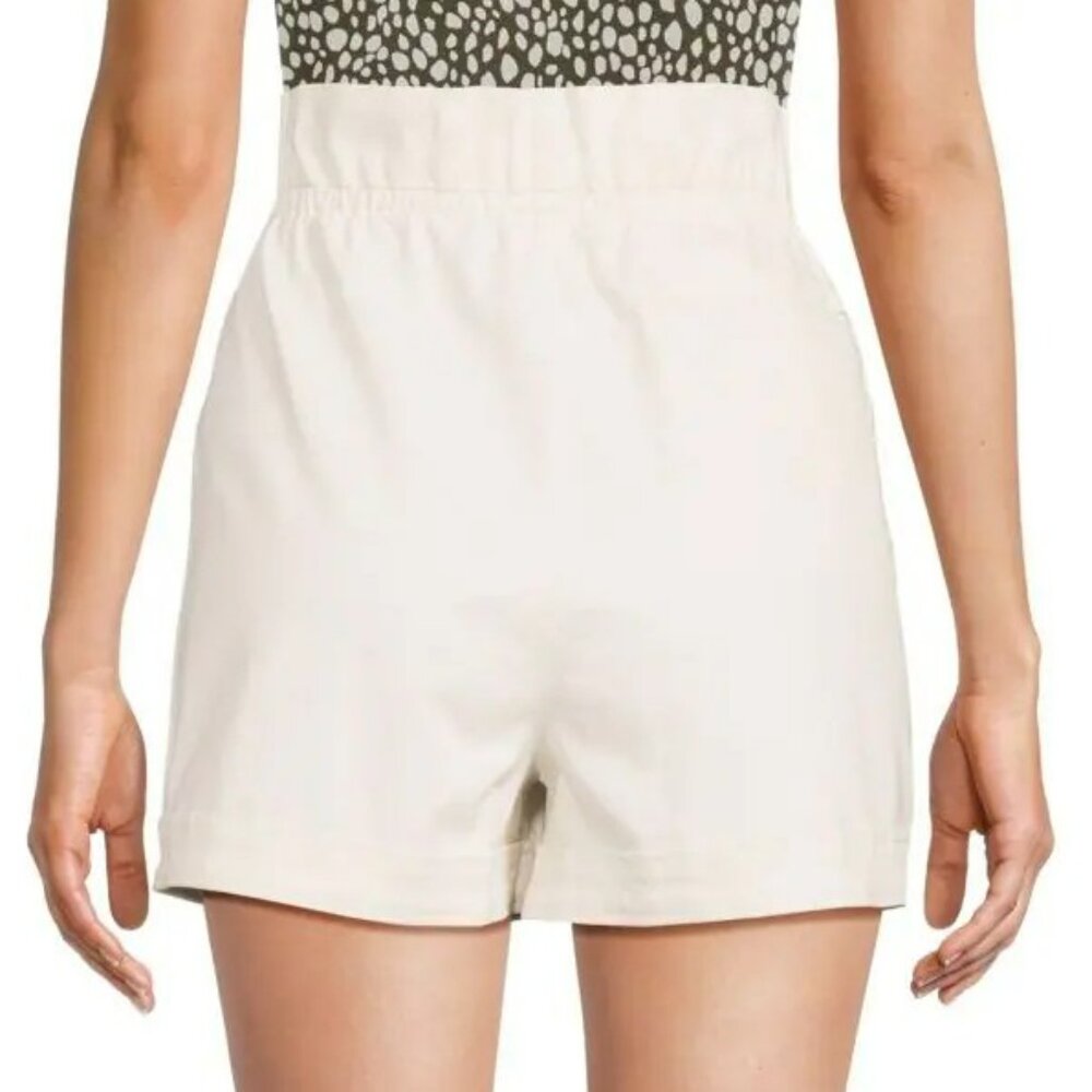 Solid & Striped Ashton Paperbag High Rise Shorts brulee white Sz S Pinup Girl - Picture 3 of 14